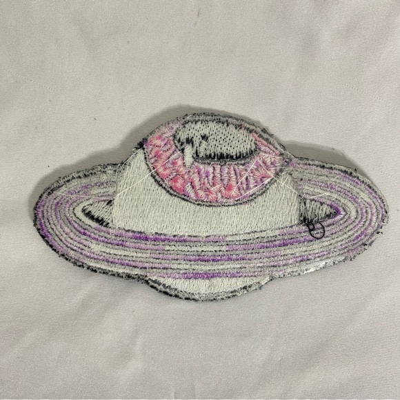 Dandy Flower Trash Clown-Core Artist Made Eye Planet Iron On Patch - Picture 2 of 3